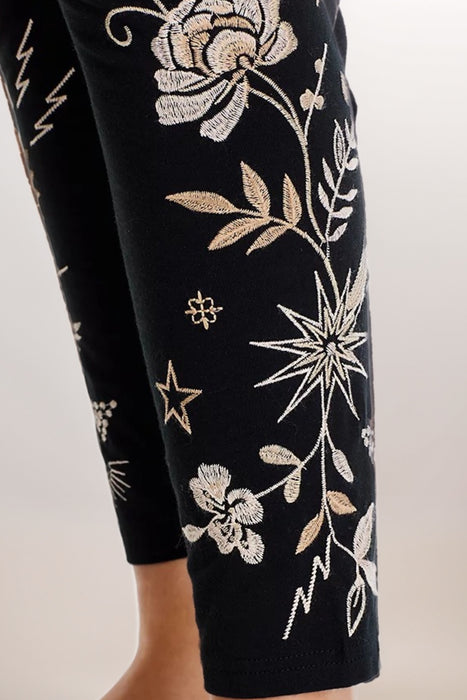 Johnny Was JWLA Black Torine Embroidered Legging J60324-9B