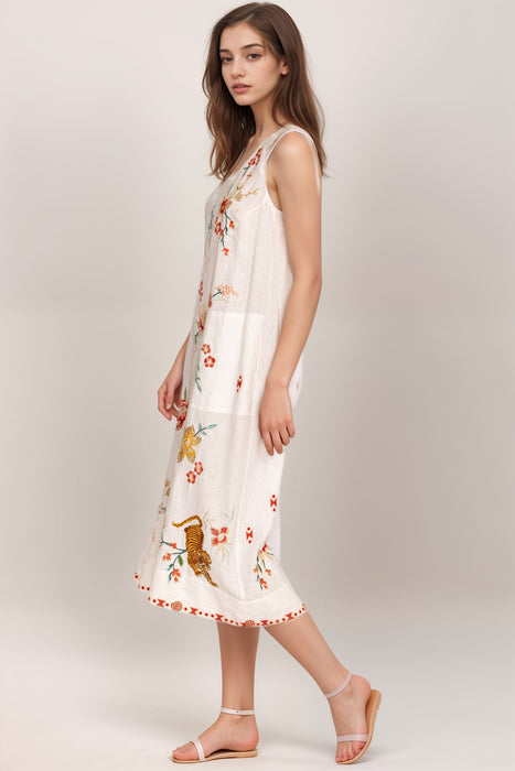 Johnny Was JWLA Andrean Linen Tank Dress J32324-5 *