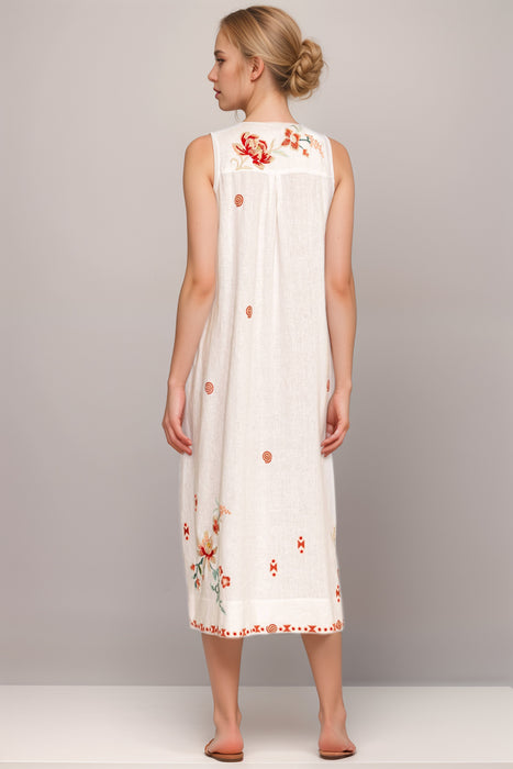 Johnny Was JWLA Andrean Linen Tank Dress J32324-5 *