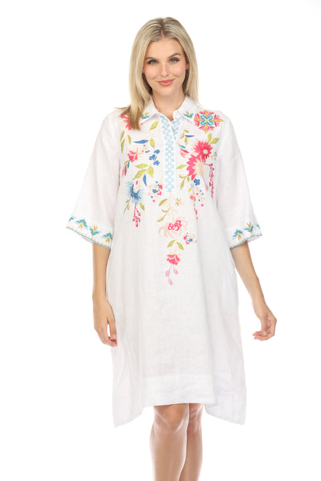 Women's Floral Embroidered Kimono Sleeve Dress | Johnny Was AfterRetail Women's Floral Embroidered Kimono Sleeve Dress | Johnny Was AfterRetail