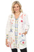 Johnny Was JWLA Style J40224 White Milley French Terry Zip Up Coat Boho Chic
