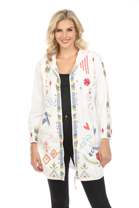 Johnny Was JWLA Milley French Terry Zip Up Coat Boho Chic J40224-2