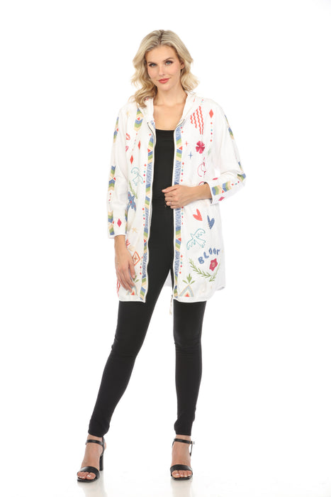 Johnny Was JWLA Milley French Terry Zip Up Coat Boho Chic J40224-2