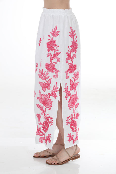 Johnny Was JWLA Orla High Slit Linen Maxi Skirt J72625-4