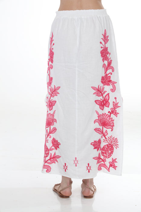 Johnny Was JWLA Orla High Slit Linen Maxi Skirt J72625-4