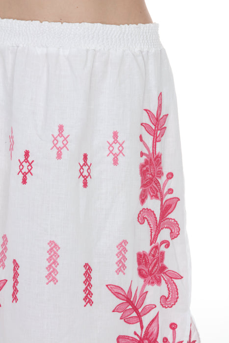 Johnny Was JWLA Orla High Slit Linen Maxi Skirt J72625-4