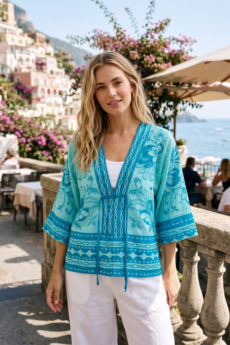 Johnny Was JWLA Xalina Wide Hem Tie Kimono J45126-3