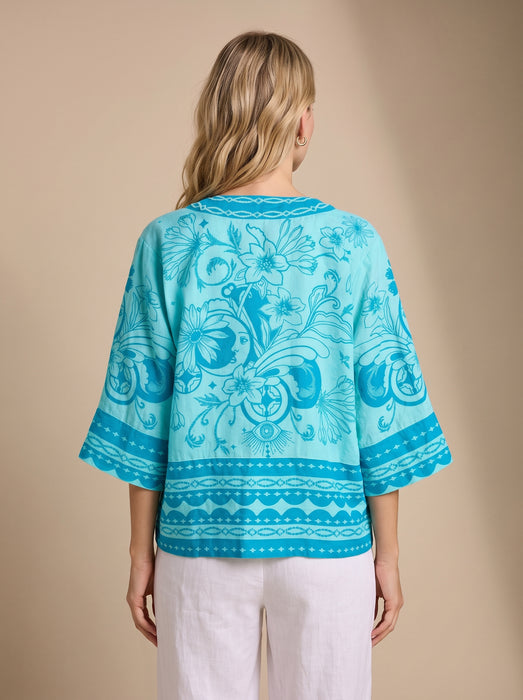 Johnny Was JWLA Xalina Wide Hem Tie Kimono J45126-3