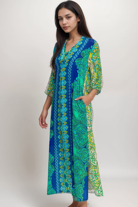 Johnny Was Kahinu Silk Maxi Dress C36625-R