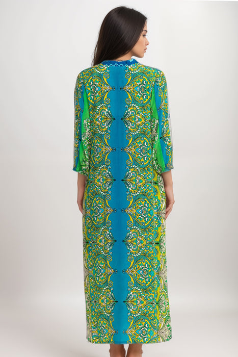 Johnny Was Kahinu Silk Maxi Dress C36625-R