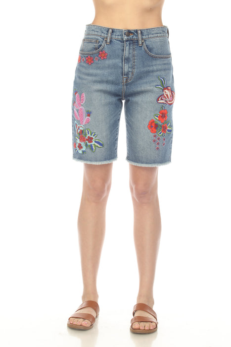 Johnny Was Denim Blue Kallie Bermuda Short JWD1164