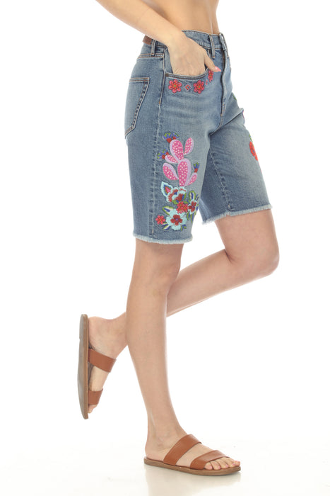 Johnny Was Denim Blue Kallie Bermuda Short JWD1164