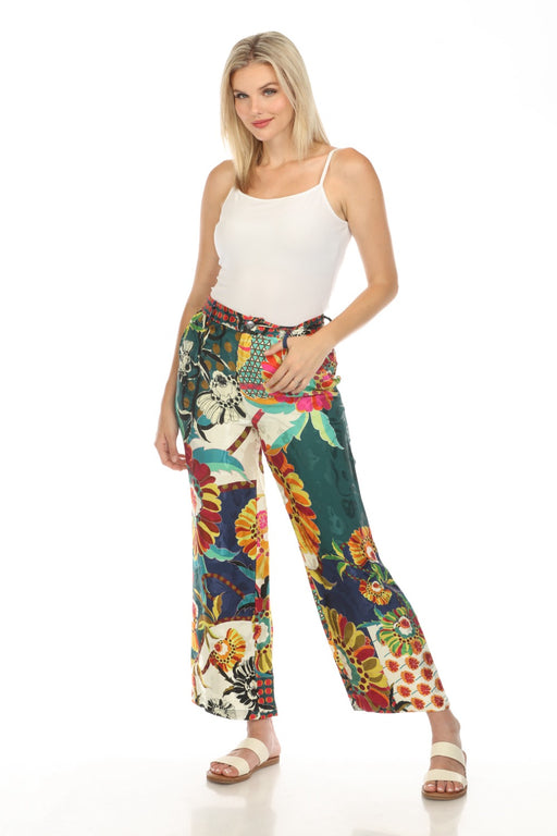 Johnny Was Style C62823A9 Kimbra Roda Floral Wide Leg Pants Boho Chic