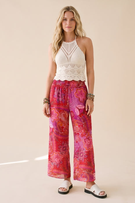Johnny Was Lantana Violetta Floral Paisley Pants C69026-1