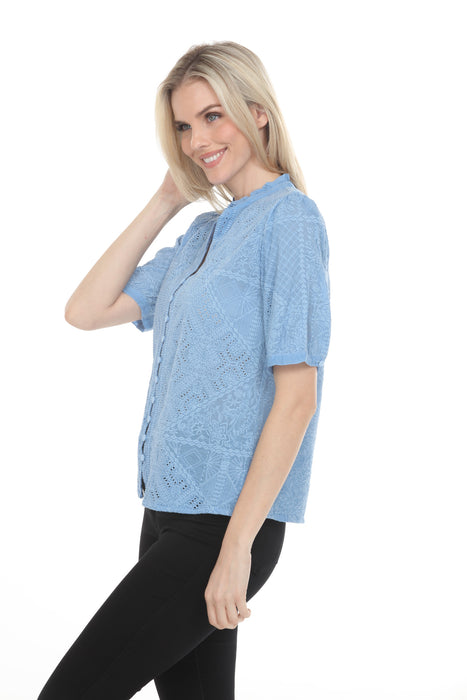 Johnny Was Briallen Embroidered Button Front Shirt C11025-7