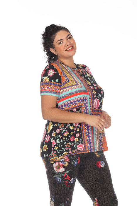 Johnny Was Lookout Favorite Crew Neck Tee Boho Chic T13422