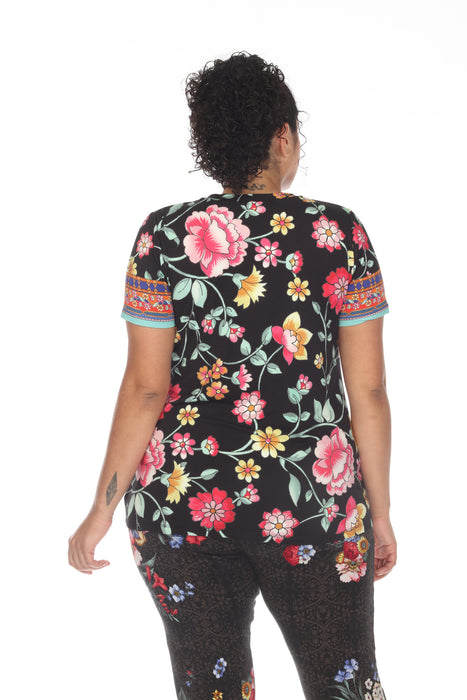 Johnny Was Lookout Favorite Crew Neck Tee Boho Chic T13422