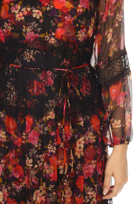 Johnny Was Jade Flora Silk Maxi Dress L38023 Petite