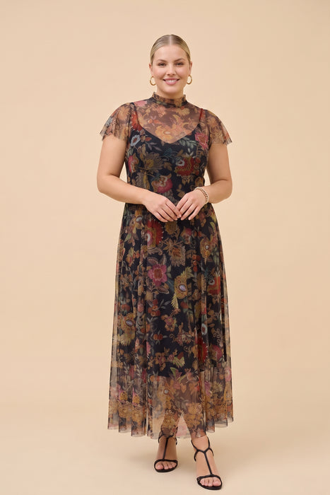 Johnny Was Lowri Dolman Sleeve Kaimarie Mesh Plus Sized Dress Slip C34425-9