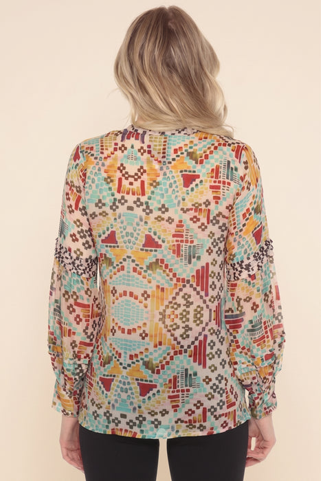 Johnny Was Malina Geometric Print Blouse C17424A8