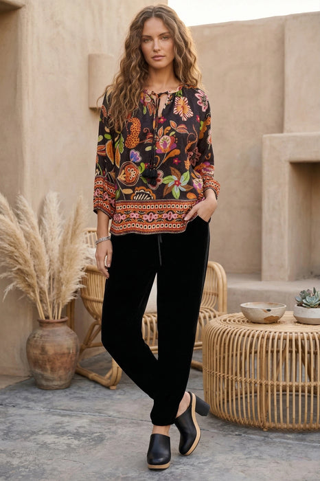 Johnny Was Black Margot Blouse C13425-9