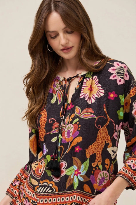 Johnny Was Black Margot Blouse C13425-9