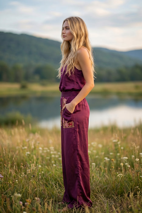 Johnny Was Maud Wide Leg Silk Pants C67125-9