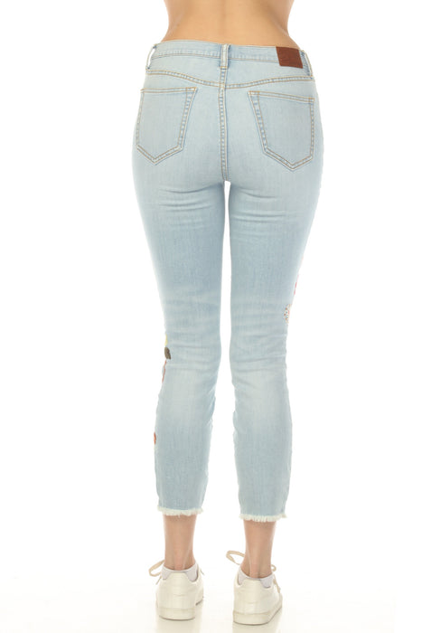 Johnny Was Light Blue Maxima Cropped Skinny Jean JWD1174