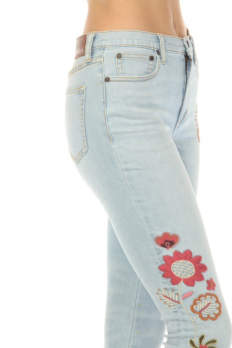 Johnny Was Light Blue Maxima Cropped Skinny Jean JWD1174