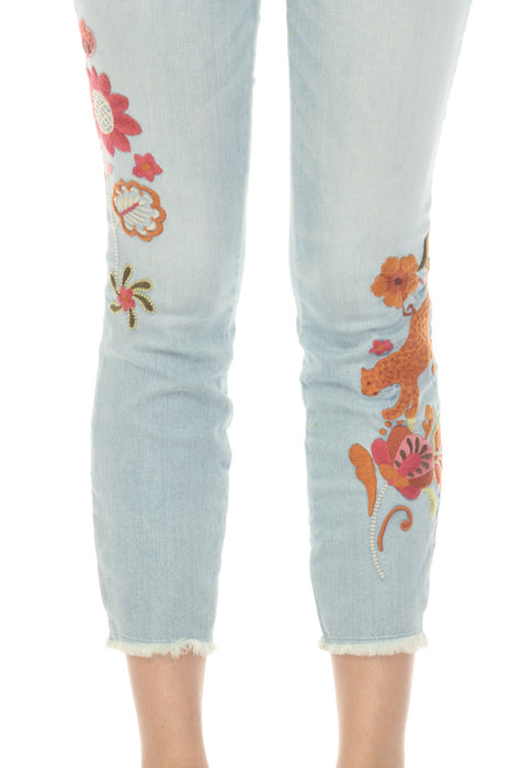 Johnny Was Light Blue Maxima Cropped Skinny Jean JWD1174