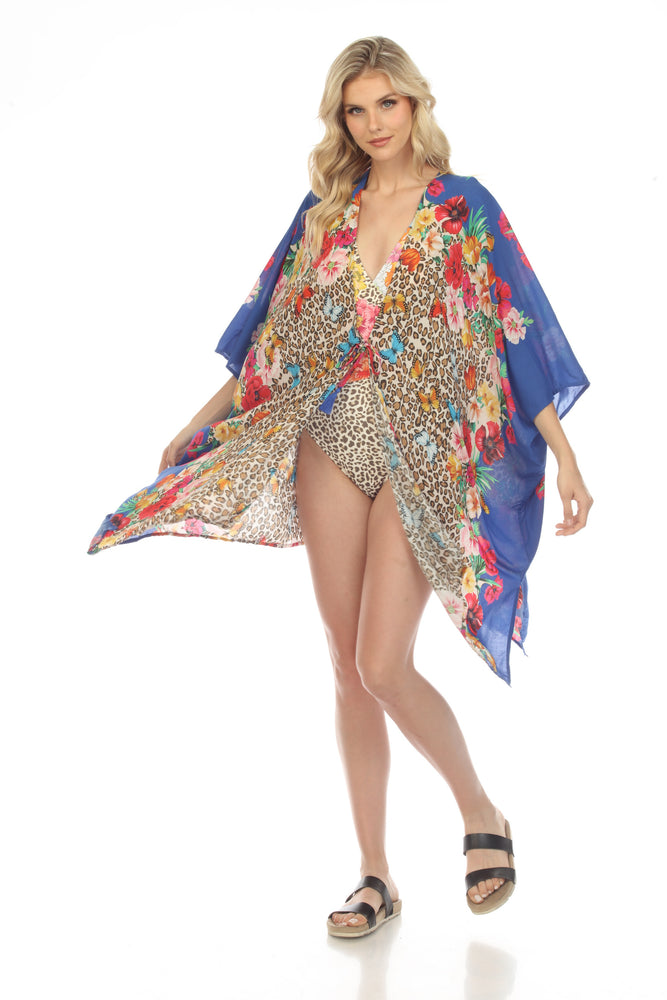 Johnny Was Style CSW5922-F Mayflower Short Swim Cover-Up Kimono Boho Chic