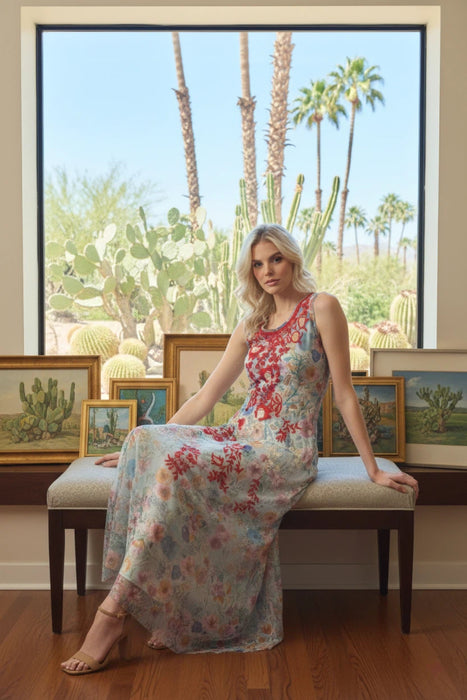 Johnny Was Floral Dancer Mazzy A-Line Maxi Dress R37925-1S