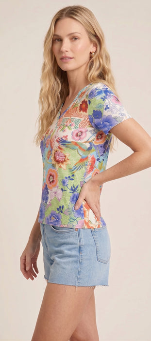 Johnny Was McDreamer The Janie Favorite Short Sleeve V-Neck Tee T11226