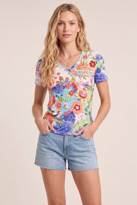 Johnny Was McDreamer The Janie Favorite Short Sleeve V-Neck Tee T11226
