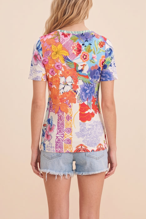 Johnny Was McDreamer The Janie Favorite Short Sleeve V-Neck Tee T11226