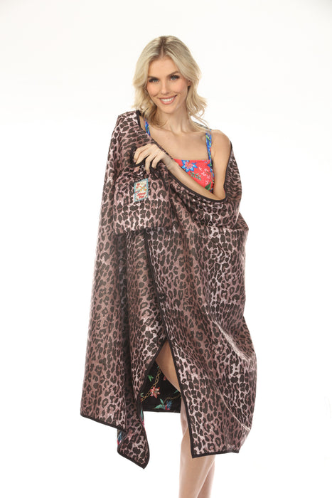 Johnny Was Miller Leopard Large Beach Towel M02225-M