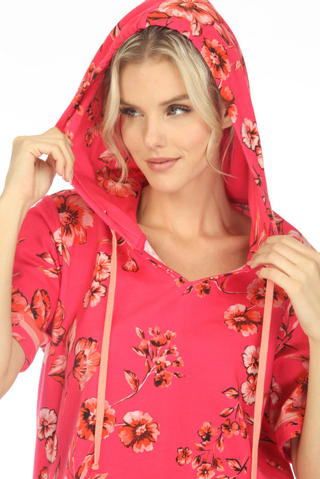Johnny Was Misty Fall Notched Floral Pullover Hoodie Top T13223