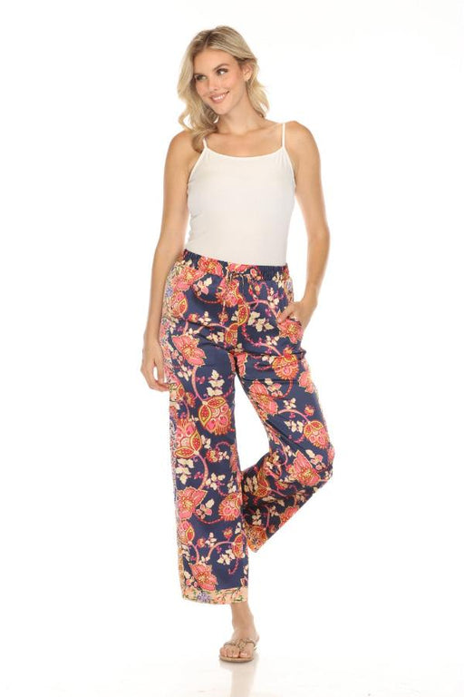 Johnny Was Style C63423B Blue Montreux Lux Silk Pants