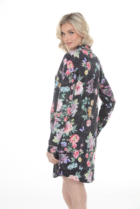 Johnny Was Floral Neena Long Sleeve Sleep Shirt MS8224