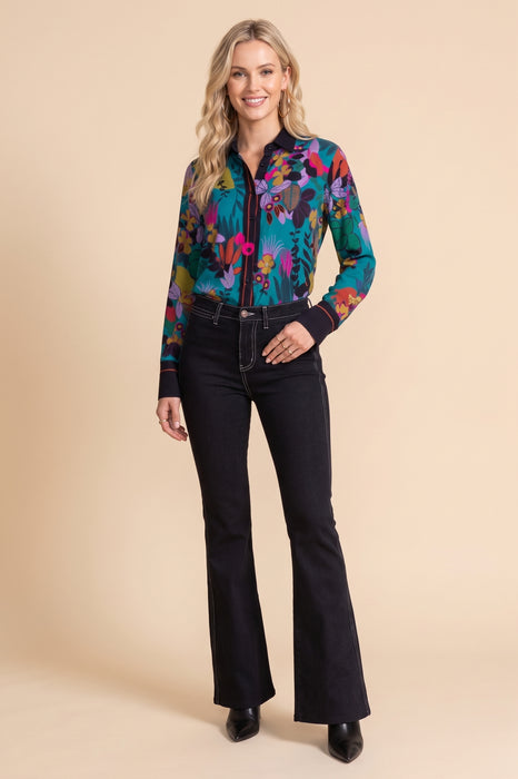 Johnny Was JWLA Multicolor The Janie Favorite Button Front Shirt T16825-8