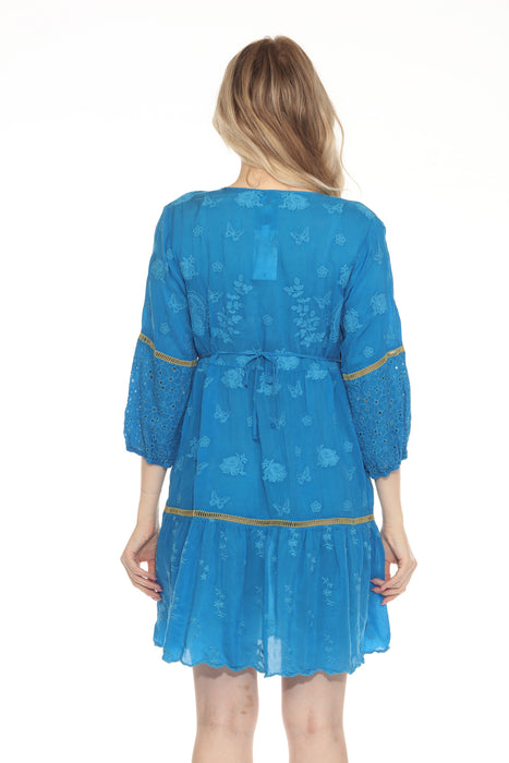 Johnny Was Meow Embroidered Tunic Dress C37623-4