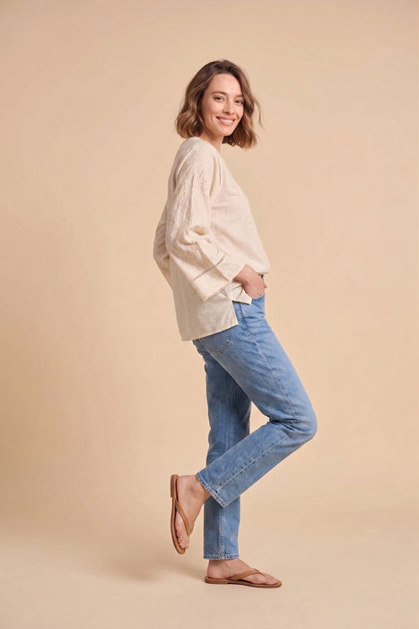 Johnny Was Natural Riveda Tonal Blouse C11026-1