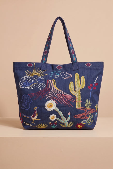 Johnny Was Navy Arizona Everyday Tote Bag R01624-O