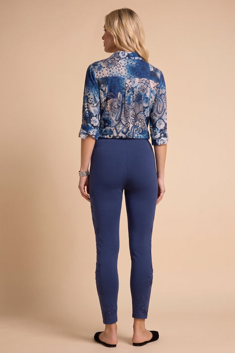 Johnny Was Navy Cassia Tonal Legging R62824-7