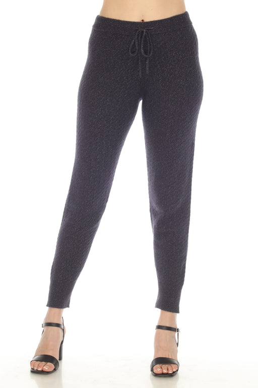 Johnny Was Style M61022 Navy Stella Cable Knit Cashmere Blend Jogger Pants Boho Chic