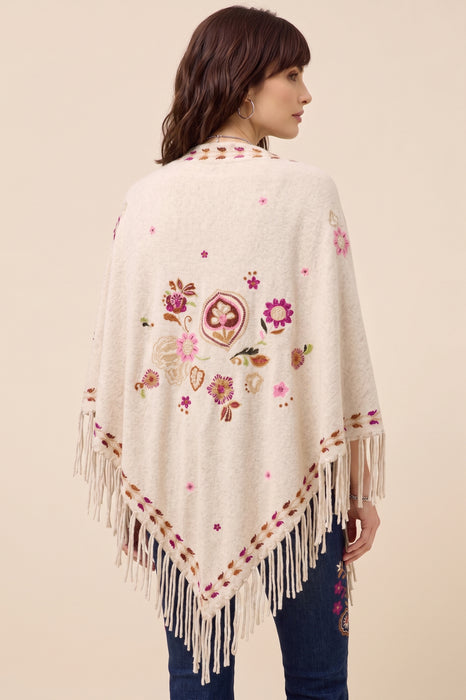 Johnny Was Oatmeal Heather Maxima The Fringe Shawl M63825