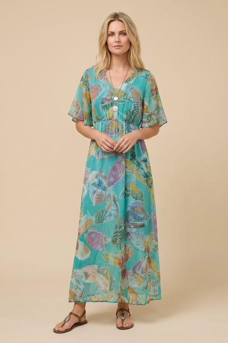 Johnny Was Ofelia Burnout Tami Maxi Dress C37525-E
