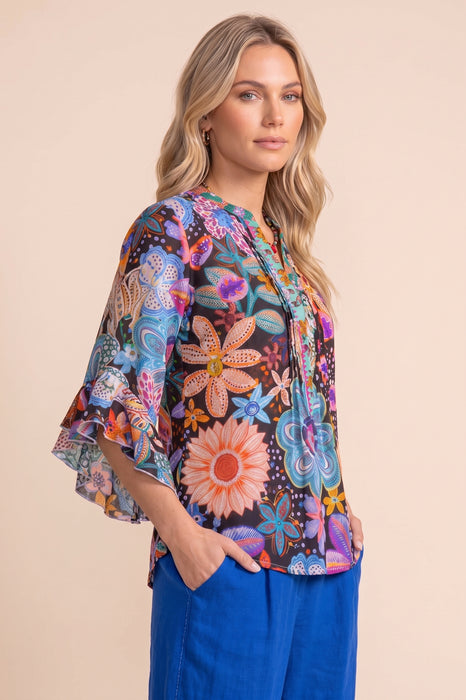 Johnny Was Paisley Caetana Print Zellah Blouse C15225B3