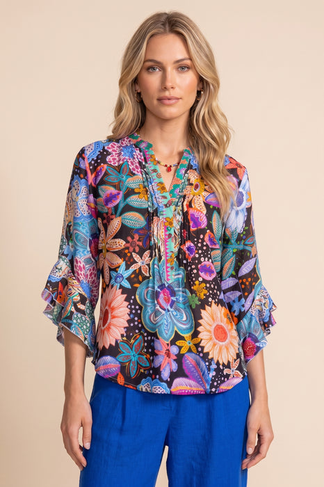 Johnny Was Paisley Caetana Print Zellah Blouse C15225B3