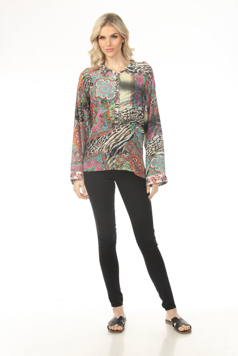 Johnny Was Paisley Tie Slim Audrey Blouse C11924BE